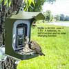 Smart Feeder with Camera Solar Powered, 2K HD Video 24MP Photo Night Vision, Dual Food Troughs for Hummingbirds & Wild Bird