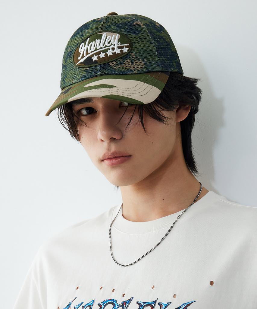 HARLEY-DAVIDSON COLLECTIONS® [Wla] Military Mesh Cap_Khaki Hh16181002