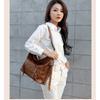 Ladies Casual Fashion Retro Tote Bag Soft Leather One-shoulder Messenger Underarm Bucket Large-capacity Bag