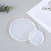 Transparente Silikonform DIY Runde Herz-Fruchtplattenform Tablettform UV-Epoxidharz Untersetzerformen Handgefertigter Schmuckherstellungswerkzeuge