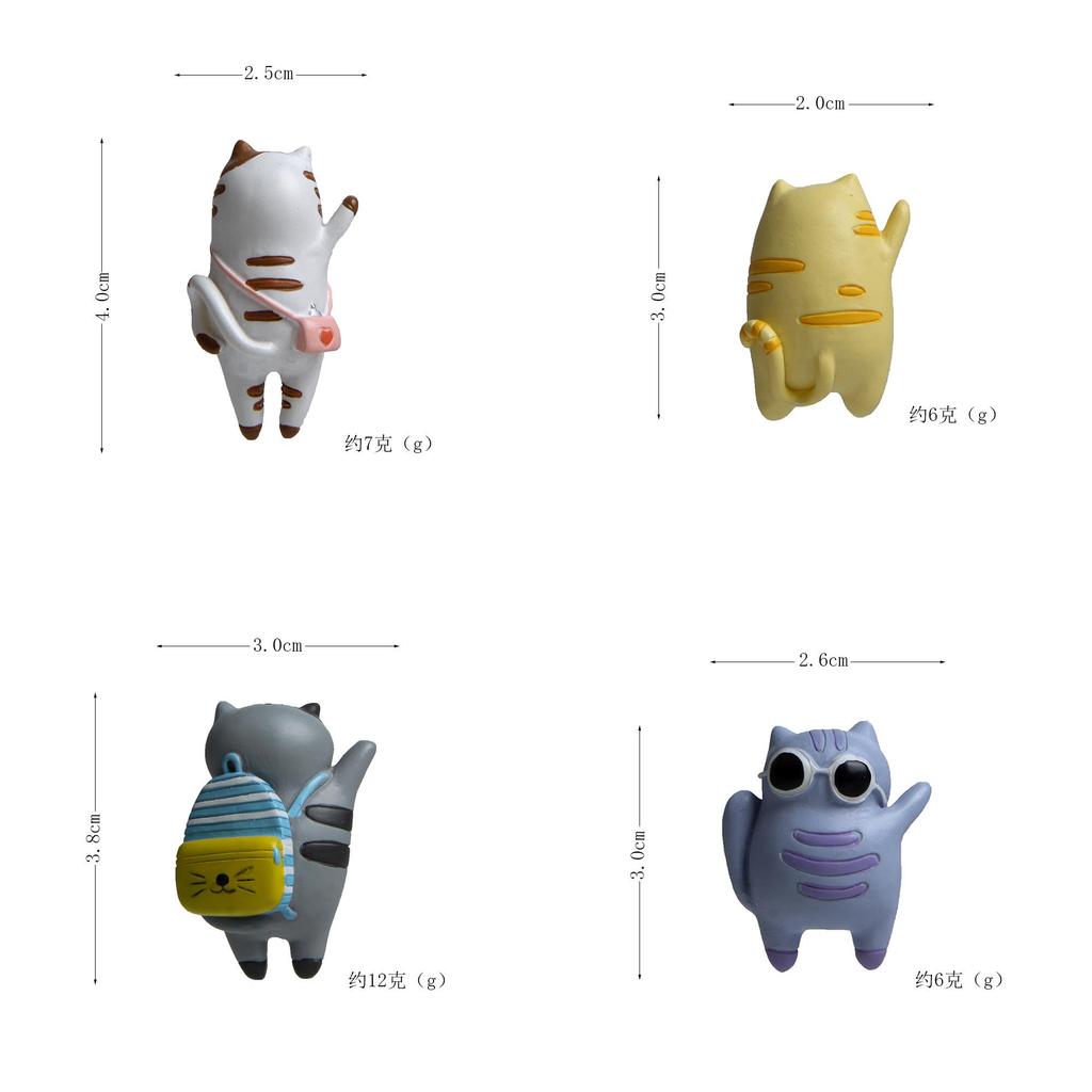 Assorted Cat Shadow Magnetic Decor For Refrigerator Made Of Resin With Versatile Usage For Gifts