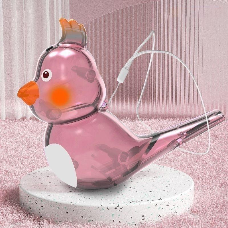 

1Pcs Bathtime Musical Toys Cartoon Bird Whistle Water Whistle Bird Shaped With Lanyard Small Musical Instrument Toy Gift розовый