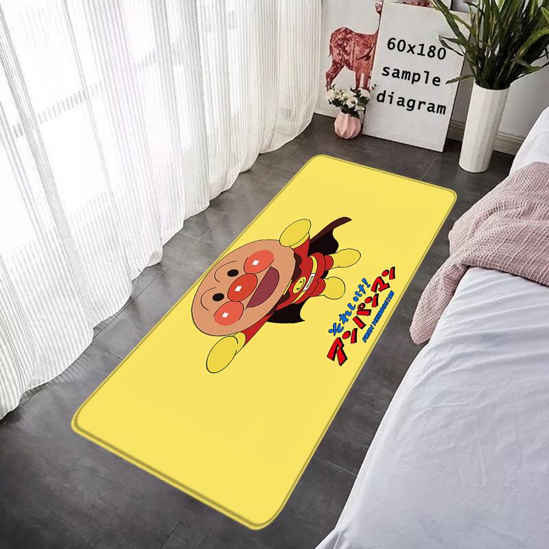 Foot Rug Welcome Floor Mat for Entryway Anpanman Cartoon Bathroom Hallway Carpet Kitchen Water Absorbed Rugs Fluffy Home Decor