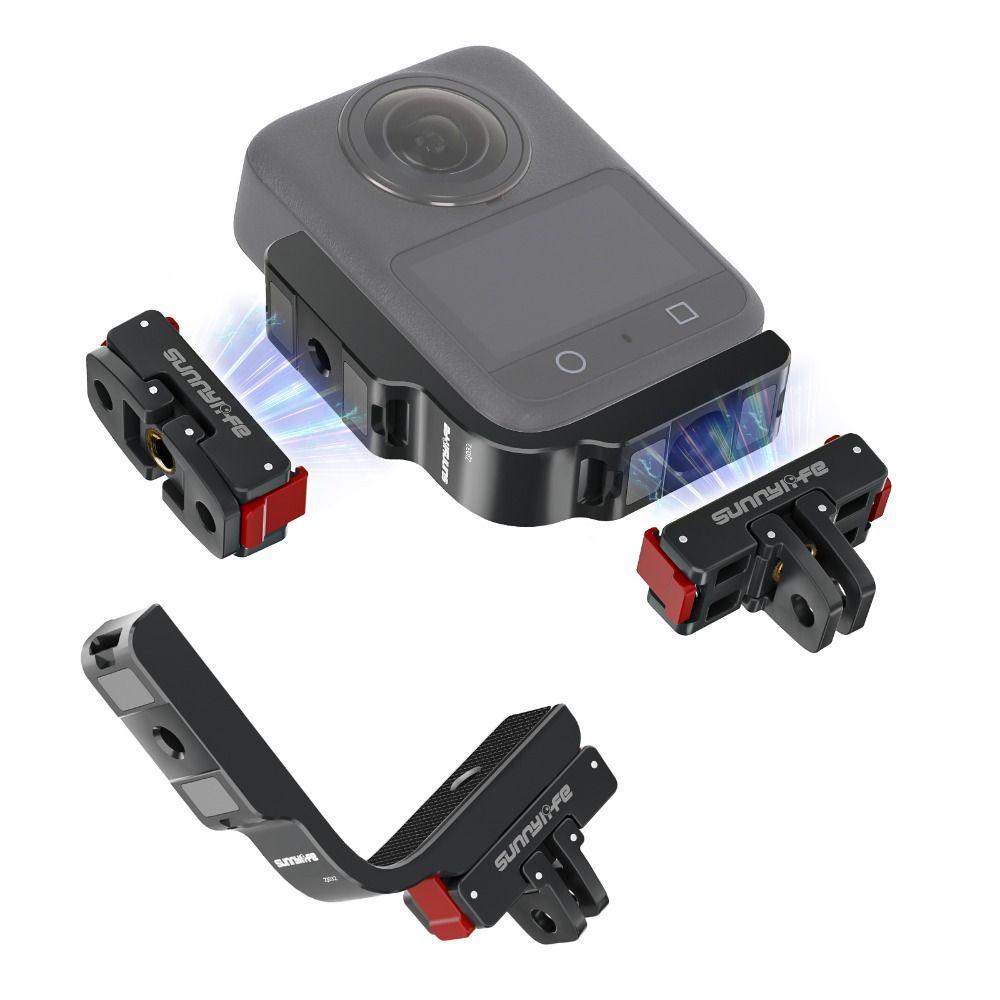 Quick Release Magnetic Adapter L-shaped Aluminum Alloy Horizontal Vertical Mount Base Lightweight Durable for DJI Osmo 360