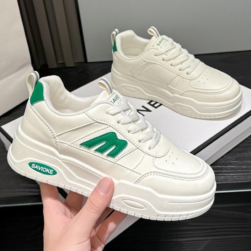 Spring and Autumn New Sports Leisure Ins Leather Soft Sole Single Shoes Student Board Shoes