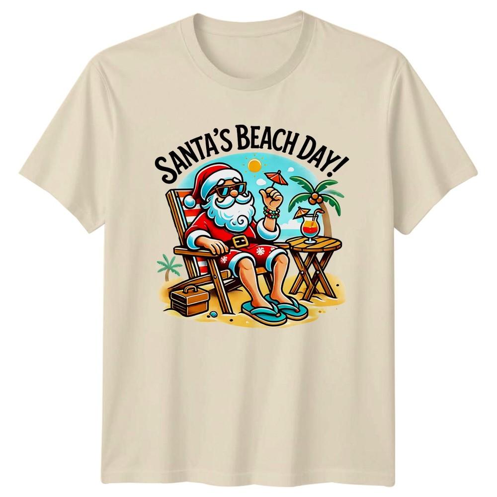 Santas Beach Day TShirt Christmas In July Christmas Gift For Him And Her