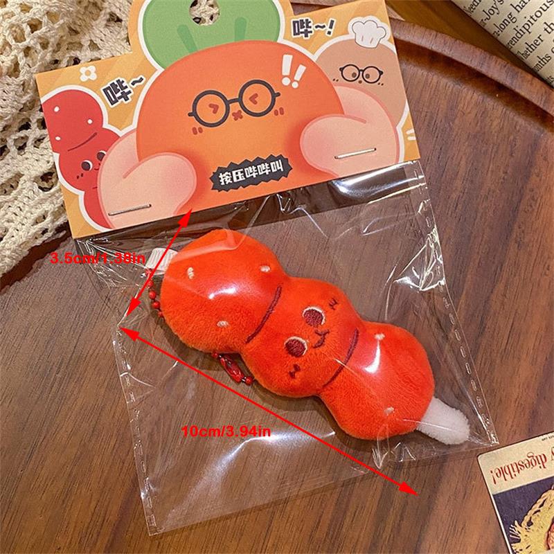 

Милая Креативная Пищащая Плюшевая Кукла Овощ Мягкие Игрушки Брелок Подвеска Украшения для Подвешивания на Сумку Девичьи Аксессуары для Рюкзака Подарки