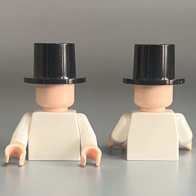 Small Particle Building Block Miniature Accessories Hair Hat Compatible With 3878 Gentleman Tall Hat, Batch
