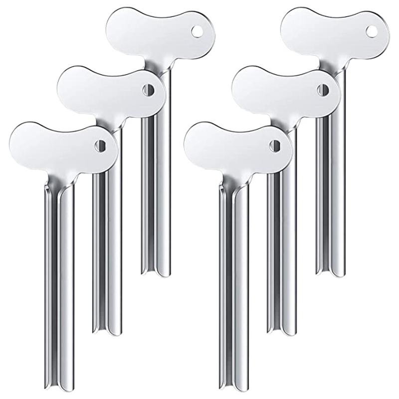 

Выжиматели для тюбиков зубной пасты из нержавеющей стали, выжиматели для зубной пасты с металлическим ключом для ванной комнаты, выжиматели для тюбиков косметики и краски для волос