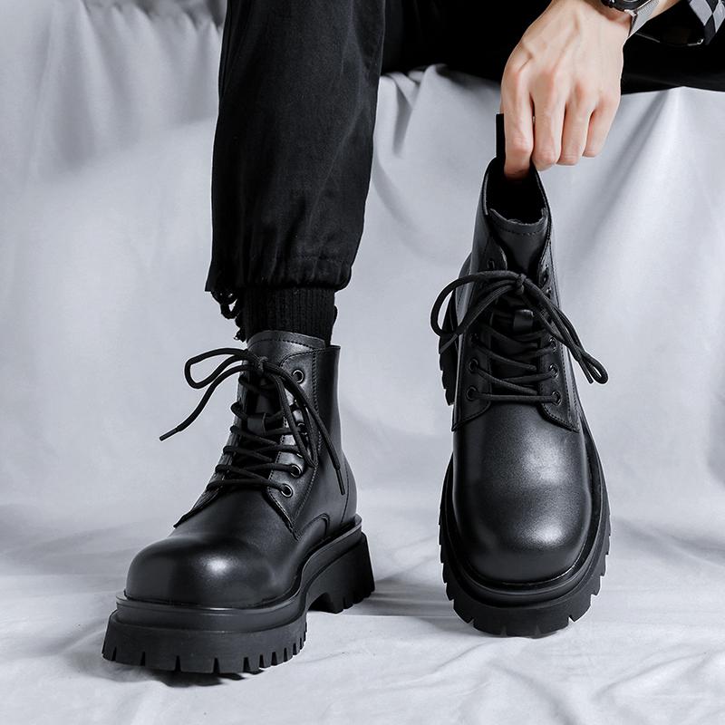 Ręcznie robione buty męskie sznurowane skórzane buty codzienne dla mężczyzn płaska platforma buty do chodzenia obuwie zewnętrzne mokasyny oddychające sneakersy