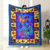 Vibrant Butterfly Print Blanket Bedroom Blanket for Livingroom Couch Lunch Break Soft Throw for Friend's Festival Gift
