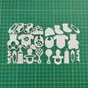Infant Toy Die Cuts Embossing Cutting Dies Templates 4x4.57Inch for Kids Card Making DIY Scrapbooking Photo Album Crafts