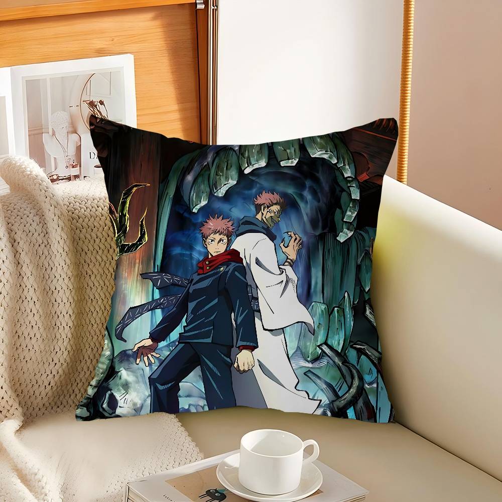 J-Jujutsu Kaisen Characters Yuji Pillow Cover Design Cushion Cover Decor Holiday Decorati