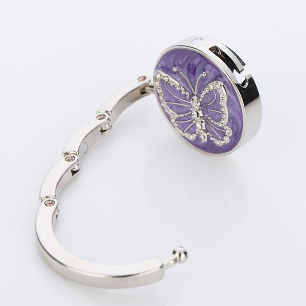 Metal Round Hook Vintage Flowers Foldable Table Hook Purse Bag Hanger Handbag Hanger Desk Hooks Travel Portable Hook