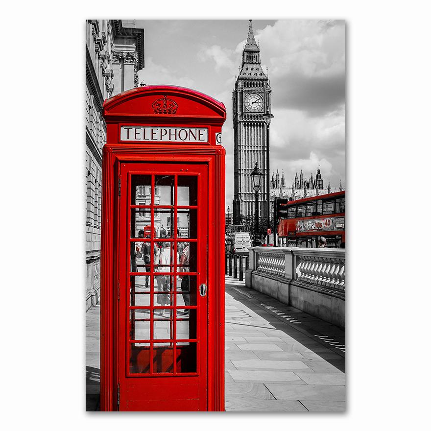 Nordic s And Prints Paintings For Living Room Wall Art Decorative Pictures Canvas Print City London Paris Landscape 21X30CMNo Framed