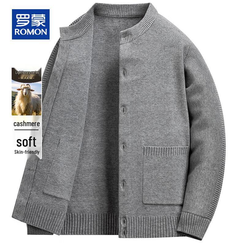 ROMON Men's Luxury Cashmere Blend Knit Cardigan