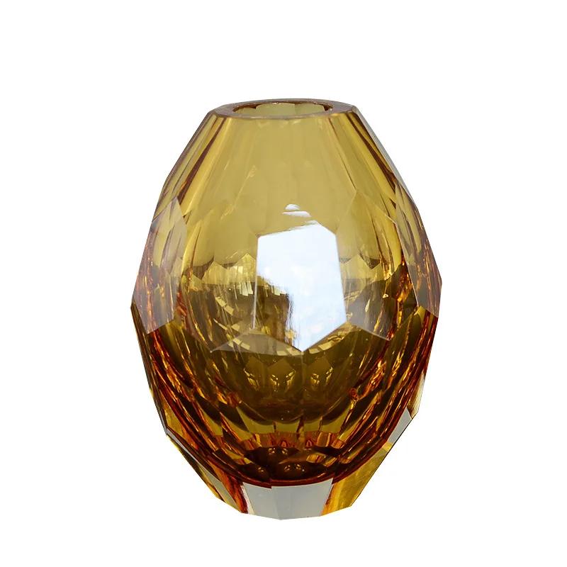 Vaso Spesso in Vetro Multi Angolare Vasi Idroponici Composizioni Floreali Soggiorno Cristallo Artificiale Artigianato Decorativo Vaso