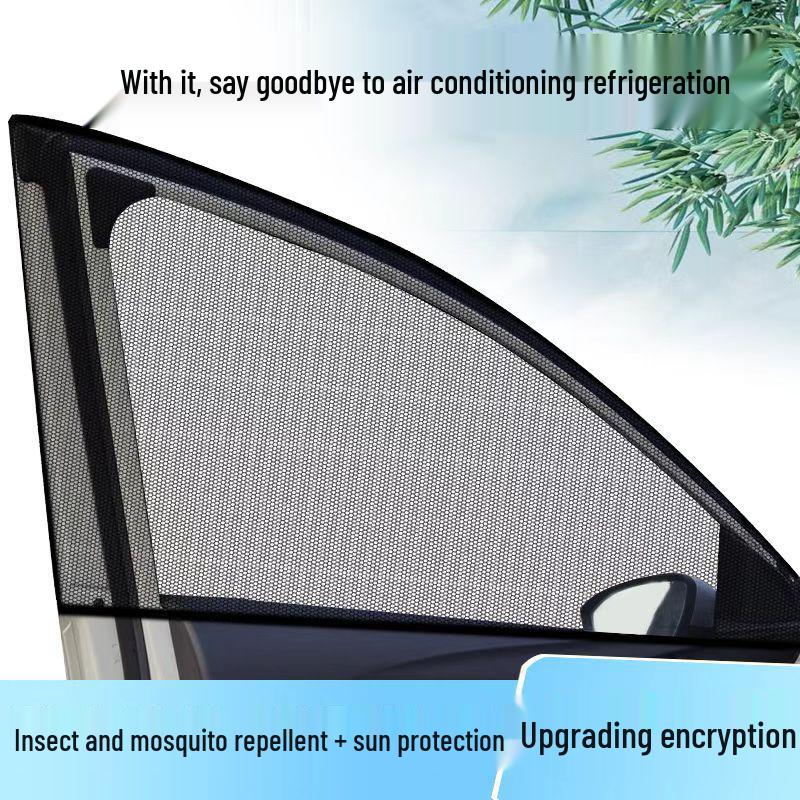 Car Window Mosquito Net: Breathable Ventilation & Sunshade Curtain
