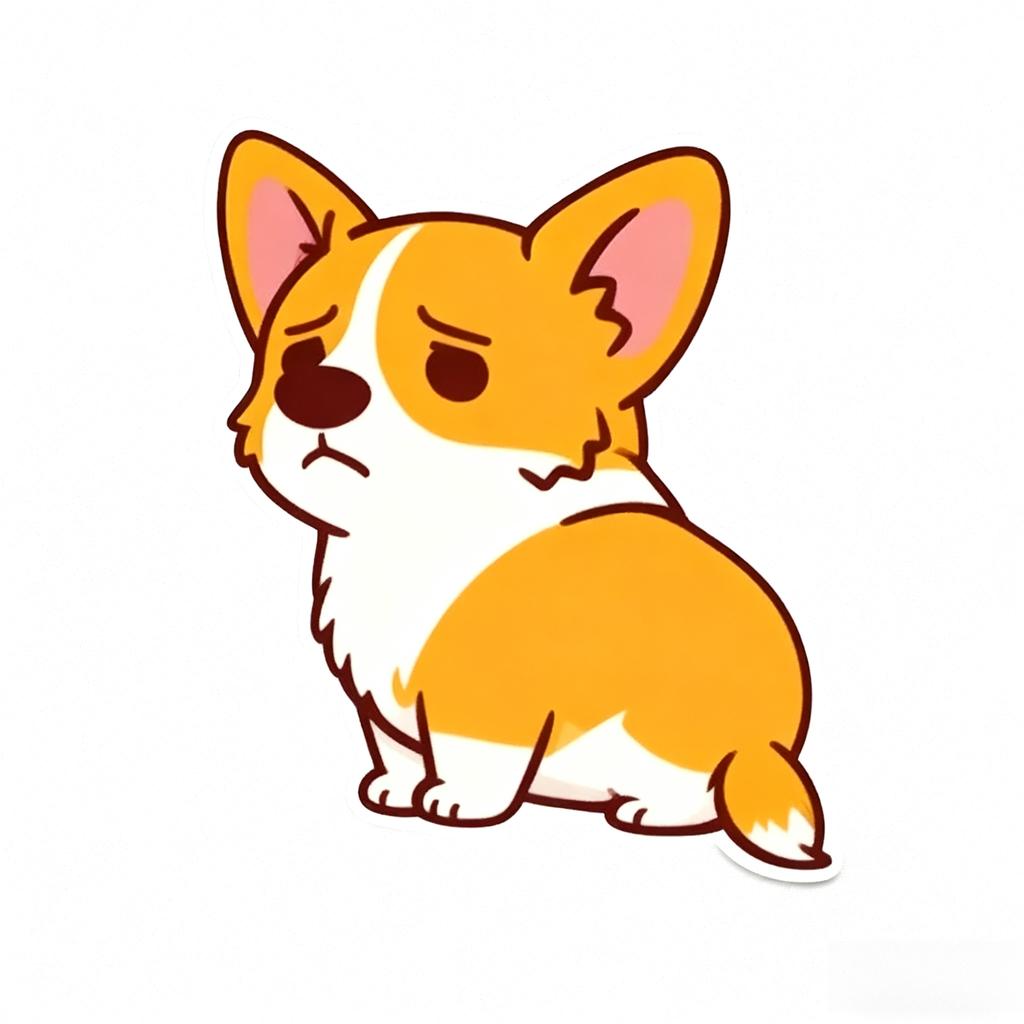 Corgi Car Sticker Cartoon Dog Vinyl Waterproof Decal for Electric Car Motorcycle Window Body Helmet Bumper SUV Auto Decor