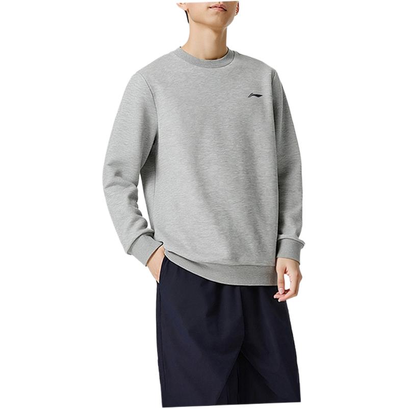 Li-Ning Sudadera Deportiva Simple Versátil Cuello Redondo Hombre tops AWDCE41-2