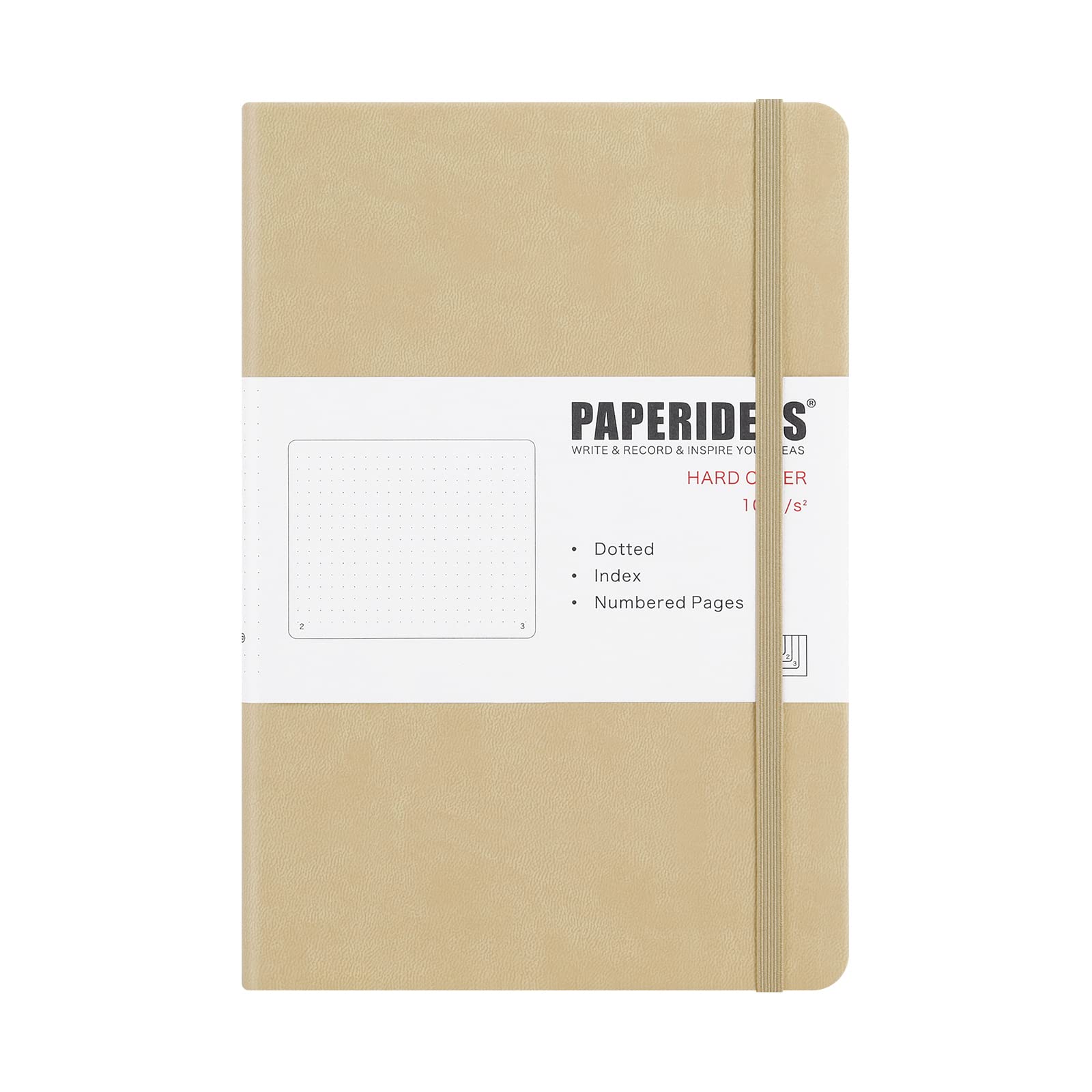 

PAPERIDEAS A5 Hardcover Notebook, (Dot, Sand) песочный