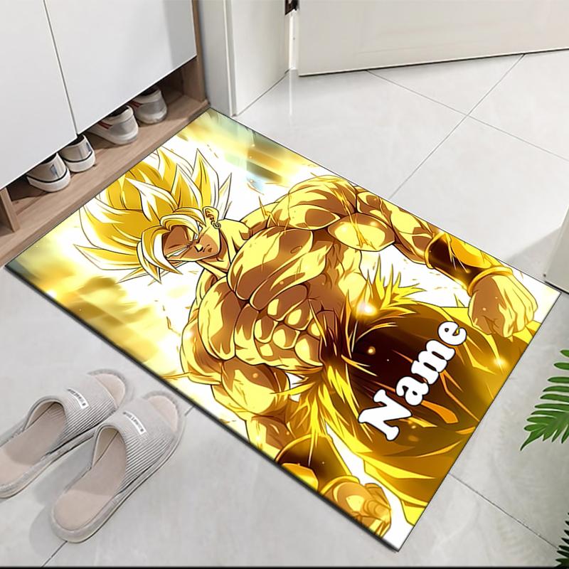 Custom Name Dragon Ball Printed Carpet, for Office Chair Living Room Bedroom Kitchen Room Decor Gifts.