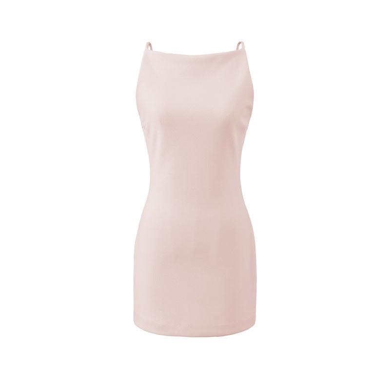 Chic One-Shoulder Slim-Waist Bodycon Dress for Women Small