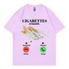 Cigarettes Is Calling Funny Meme Tshirts High Street Fashion Trend Short Sleeve Tshirt Unisex Unisex Casual Loose Cotton T Shirt