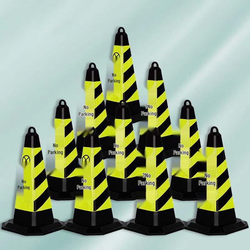 LijiuHong Reflective Rubber Square Traffic Cones