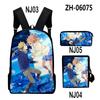 Classic Beyond the Boundary 3D Print 3pcs/Set pupil School Bags Laptop Daypack Backpack Inclined shoulder bag Pencil Case