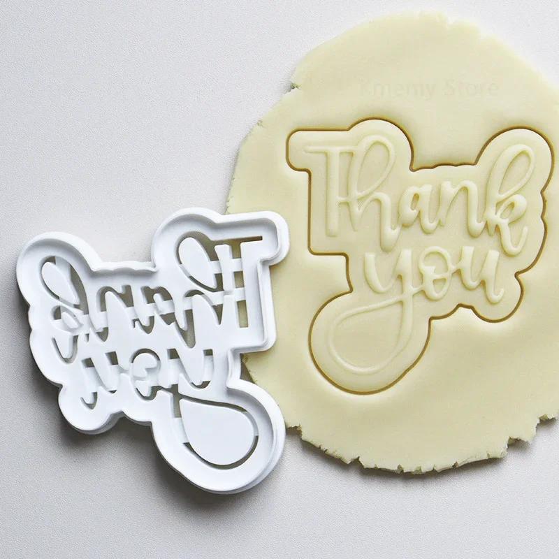 MR&MRS Cookie Cutter Plastic English Letters Thany You Biscuit Embossed Mould Wedding Bridal Party Fondant Cake Decorating Tools