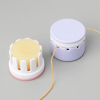 Macaroon Color Rotating Thread Wax  Large Capacity Beeswax Over Wire Box with Lid