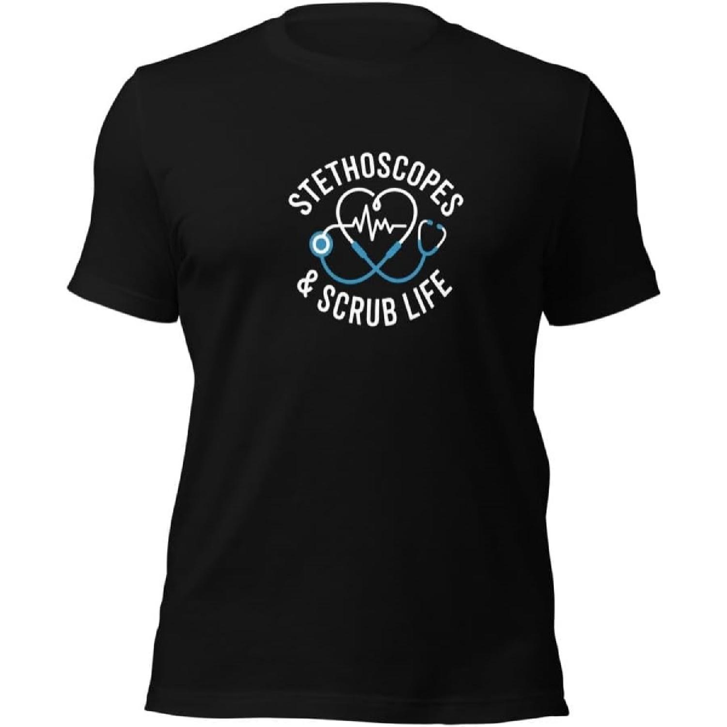 Стетоскопы Scrub Life Футболка для врача _ Медицинская одежда _ Футболка премиум-комфорта _ Подарок для врачей S