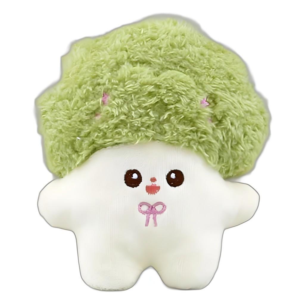Adorable Plush Broccoli Keychain Cute Mushroom Bag Charm Stuffed Doll Toy