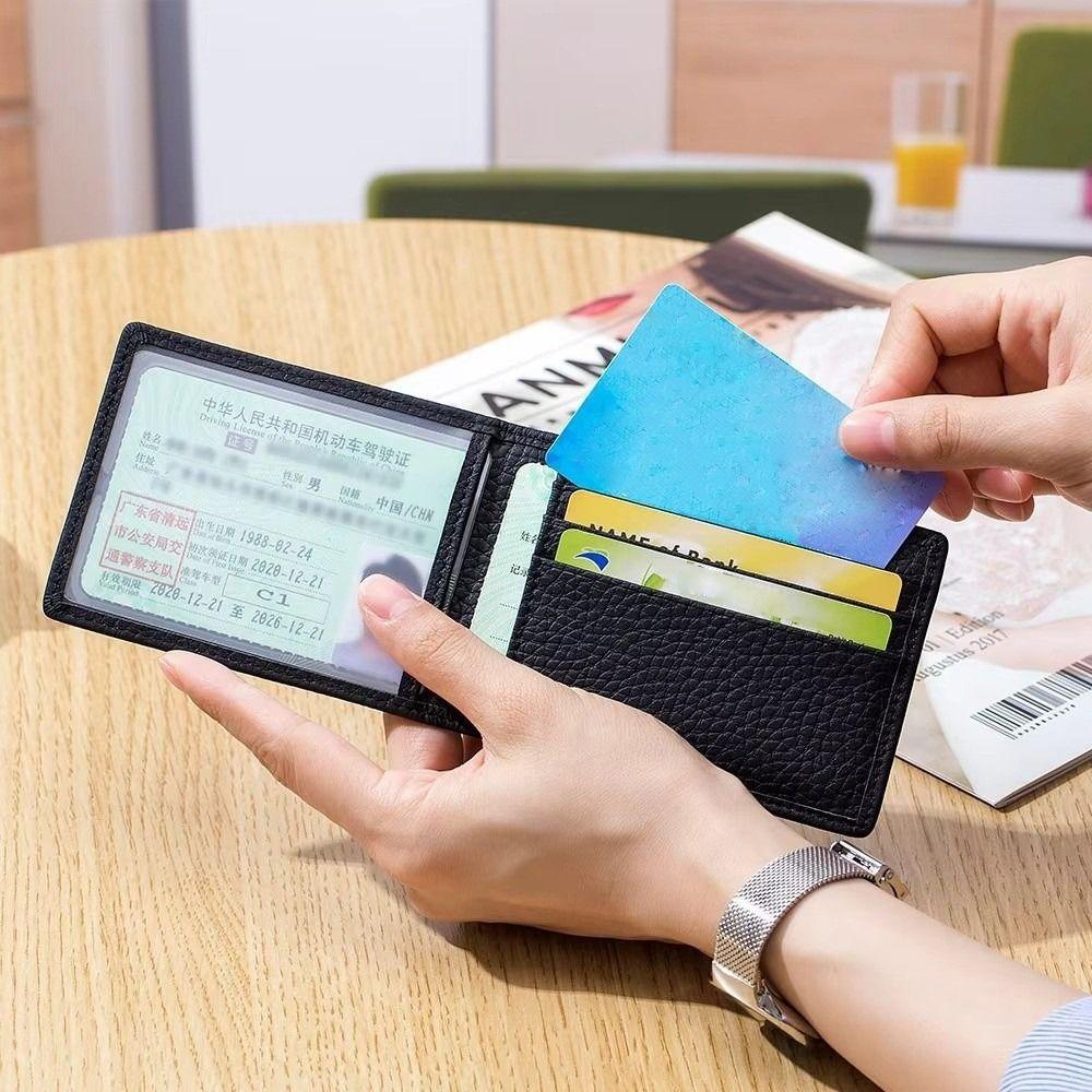 Multifunction Male Card Bag Ultra Thin Vehicle License Case Creative ID Card Holder  Male
