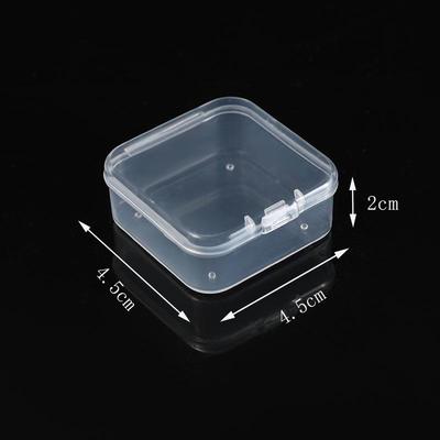 4,5 transparente quadratische Kunststoffbox mit Deckel zur Aufbewahrung von Schmuck, Ohrstöpseln oder Angelhaken