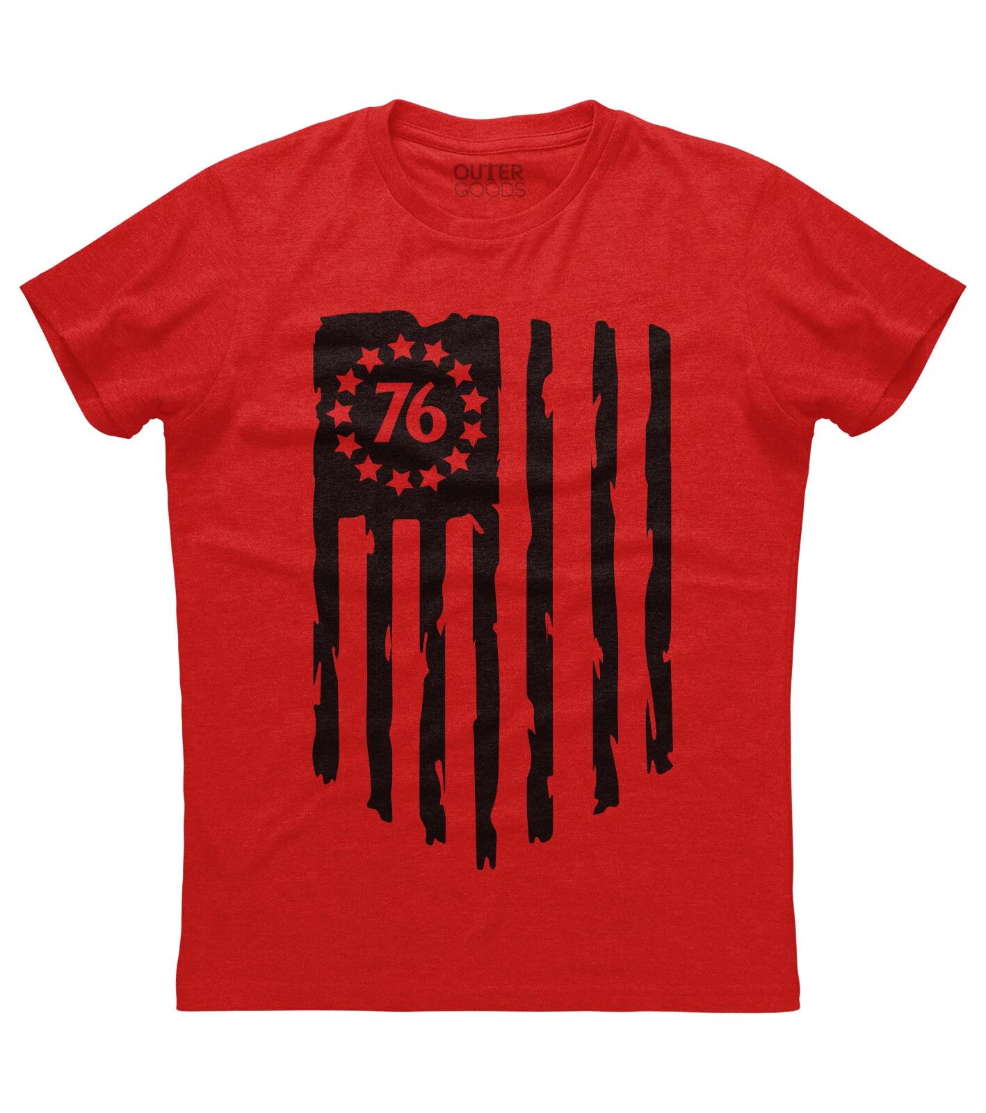 Patriotic American Pride Tee 1776 Betsy Ross Flag 13 Stars T-shirt L