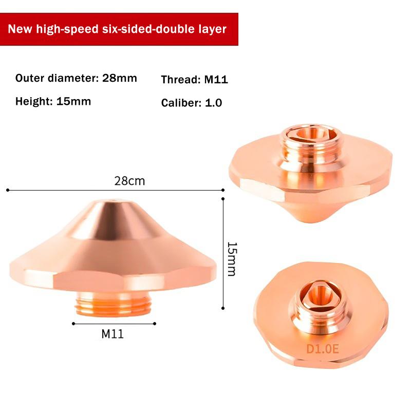 High Speed Sp-S Laser Nozzle High Quality D28Mm Caliber 1.0-4.0 For Wsx Raytools Bm06K Fiber Laser Head Consumables
