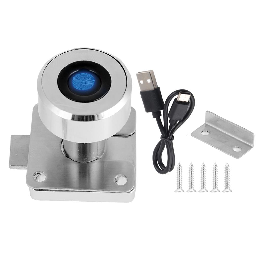 Anti-Theft Smart Fingerprint Security Padlock Keyless Lock for Office File Cabinet Drawer Bookcase