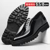 Lederschuhe mit eckiger Spitze Herren Innenhöhe 8cm erste Schicht Rindsleder Business-Kleiderschuhe Außenhandel Herrenschuhe kleine Lederschuhe