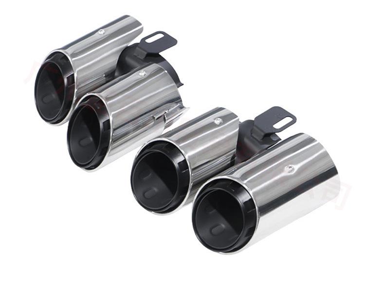 Modified Four-Out Three-Layer Exhaust Pipes for 14-16 Porsche Cayenne, Macan, Panamera Tailpipes