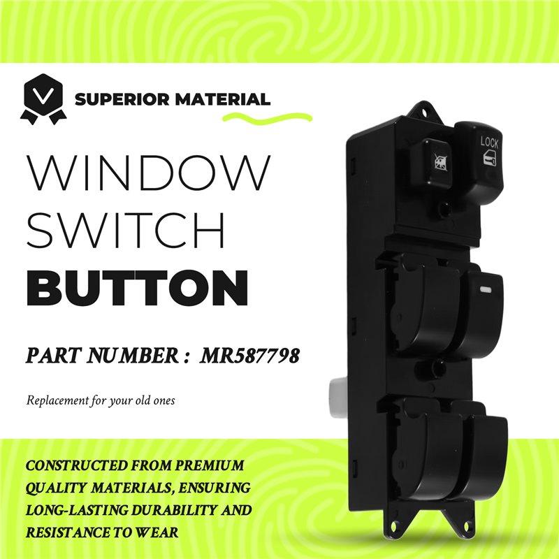 For Mitsubishi Galant Endeavor Lancer Montero 04-09 RHD Front Left Power Window Switch Lift Control Button MR587798