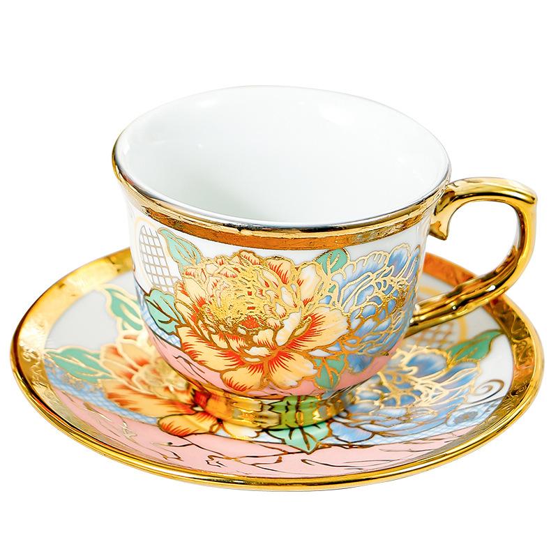 High-End Tea Set Ceramic Coffee Cup Set Scented Tea English Afternoon Tea Flower Home Living Room Office