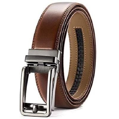 Genuine Leather Belt for Men with Easier Adjustable Autolock Buckle - Micro Adjustable Belt Fit Everywhere |Formal & Casual | Elegant Gift Box