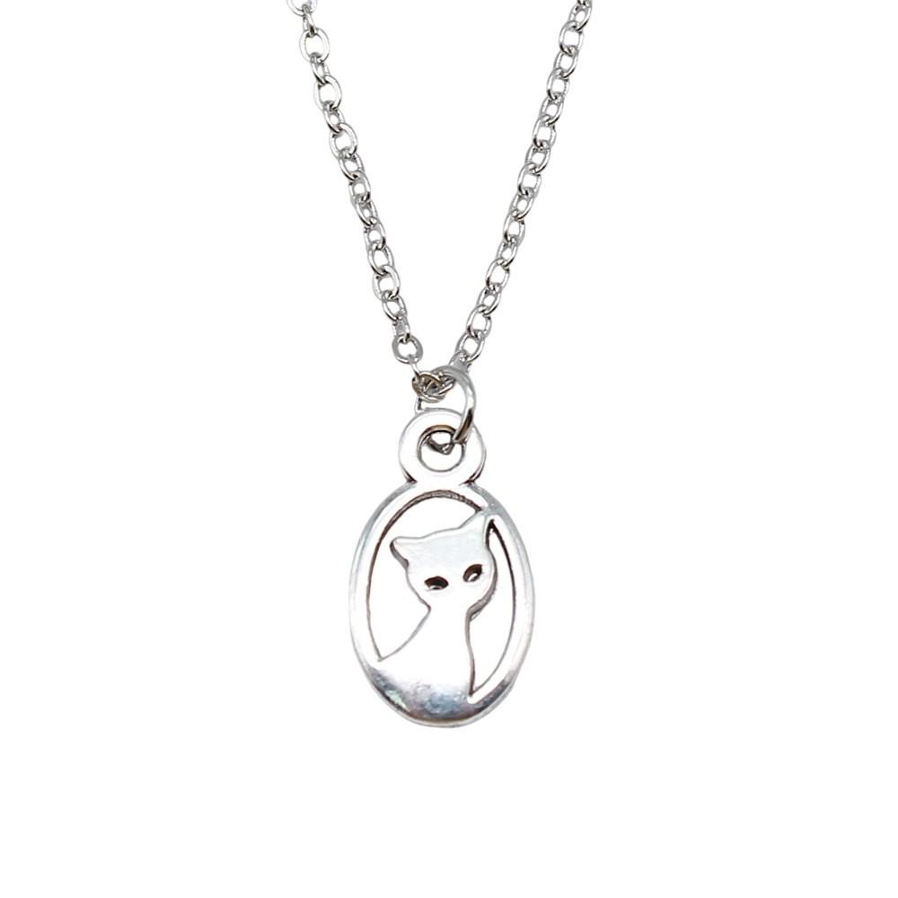 Horse Pendant Necklace Equestrian Animal Charm Jewelry 40cm Short Chain