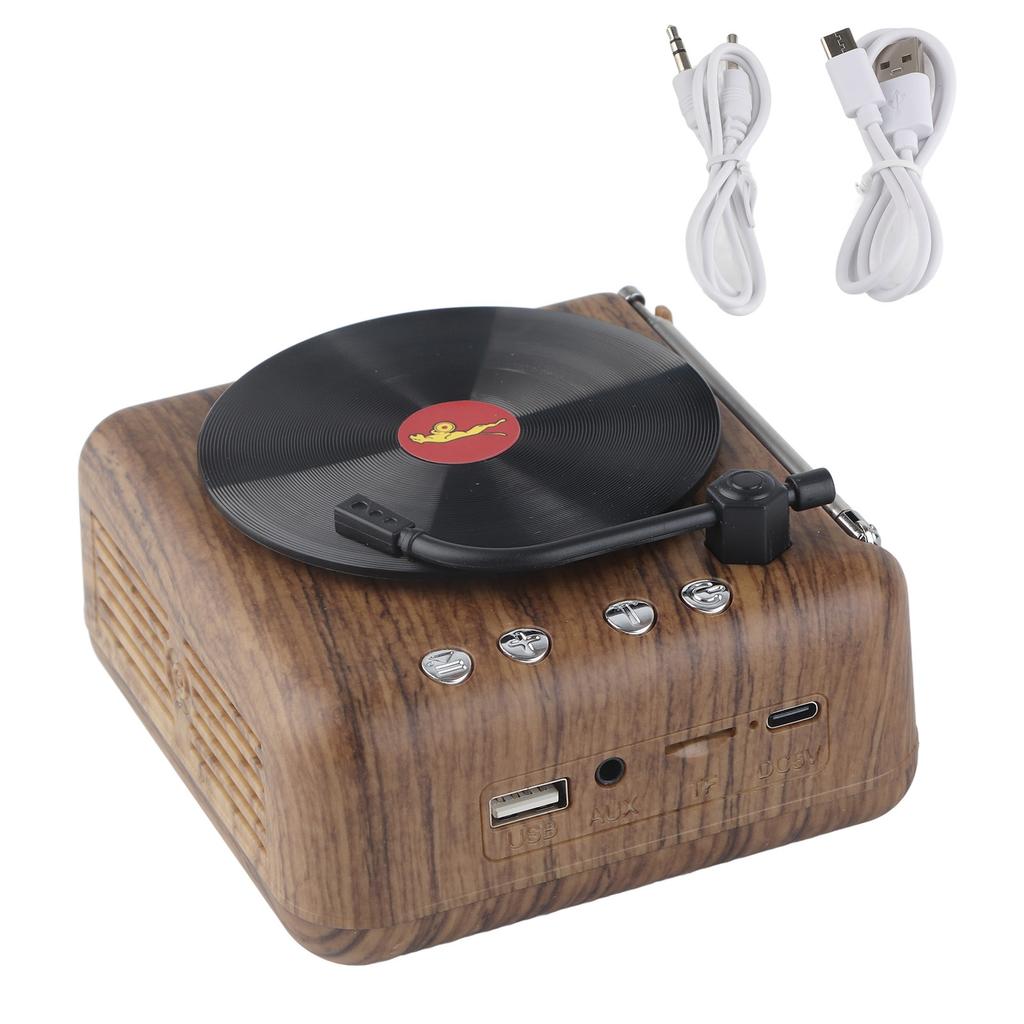Mini Retro Vinyl Record Player Speaker Wireless Bluetooth High Definition Subwoofer Voice Box