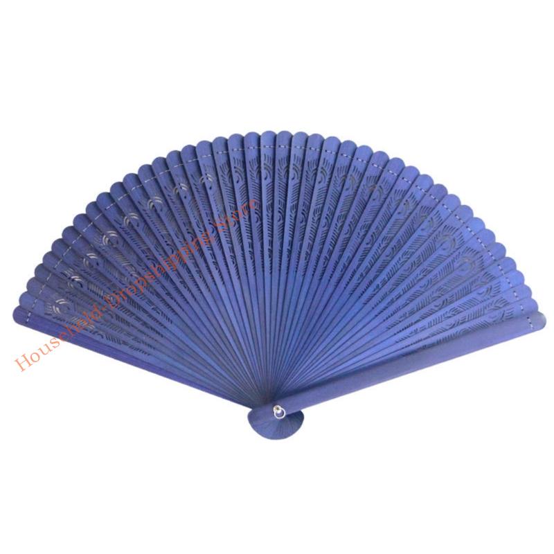 Decorative Hand Fan Folding Bamboos Hollow Carved Fan Photography Props Gift 85AD