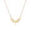 [Full Diamond Wing Sword Pendant Titanium Steel Necklace Trendy Versatile Fashion Jewelry for Women]