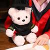 25cm Kawaii Doctor Panda Plush Toys Kawaii Panda Bears with Doctorial Hat Plushie Doll Stuffed Animal Toy Kids Graduation Gift