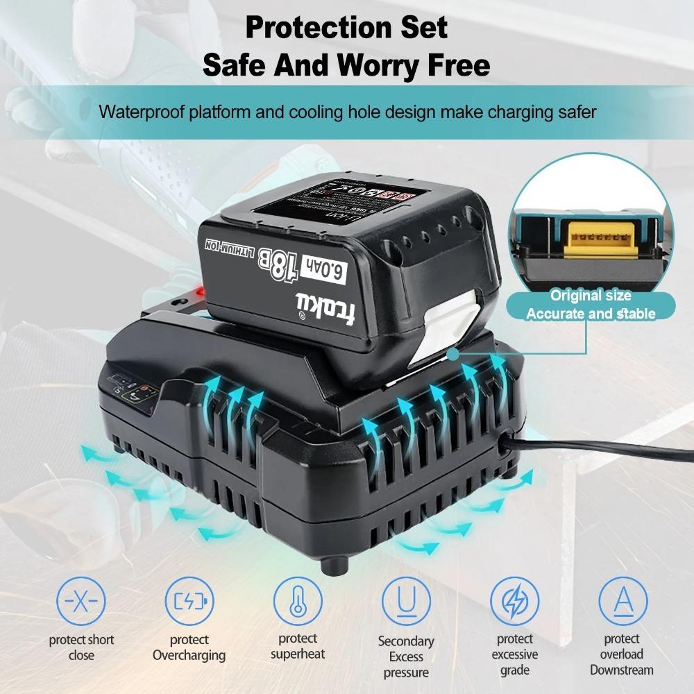DC18RC Li-ion Battery 3A Charger for 18V 14.4V BL1860B,BL1850B,BL1840,BL1830,BL1820,BL1415,BL1440 Power tool Charger